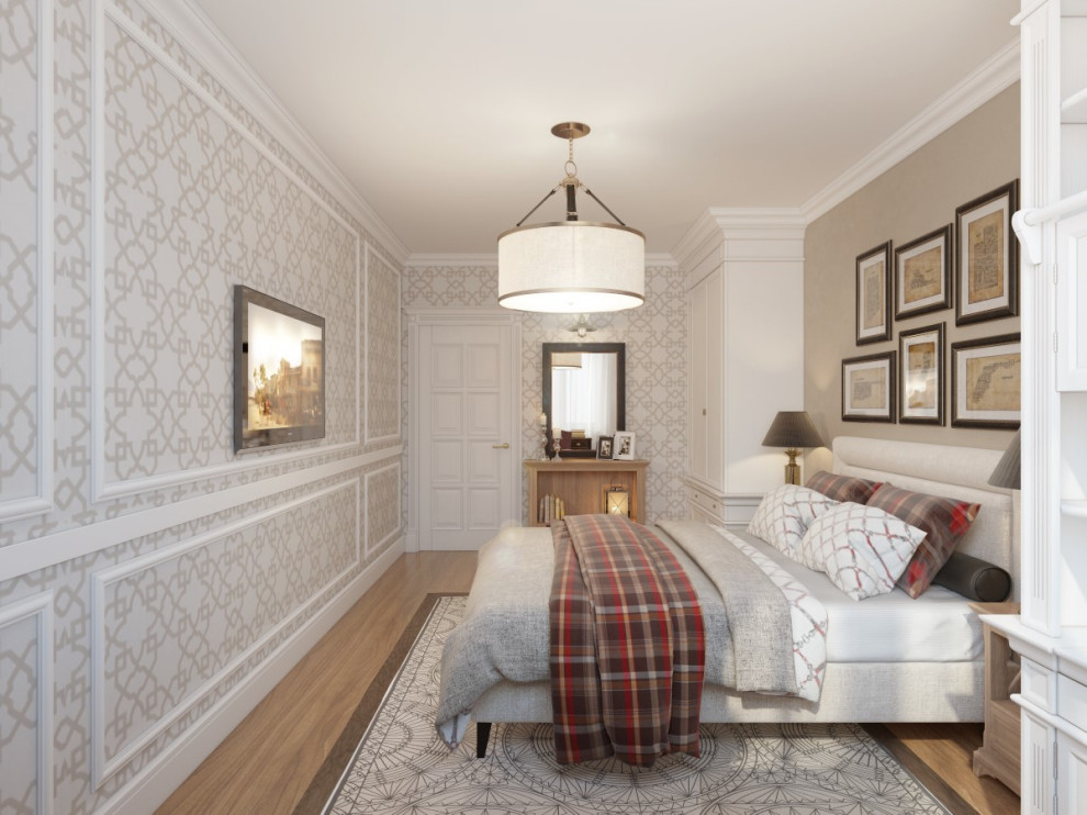 Квартира в легкой классике с романтичными декоративными деталями