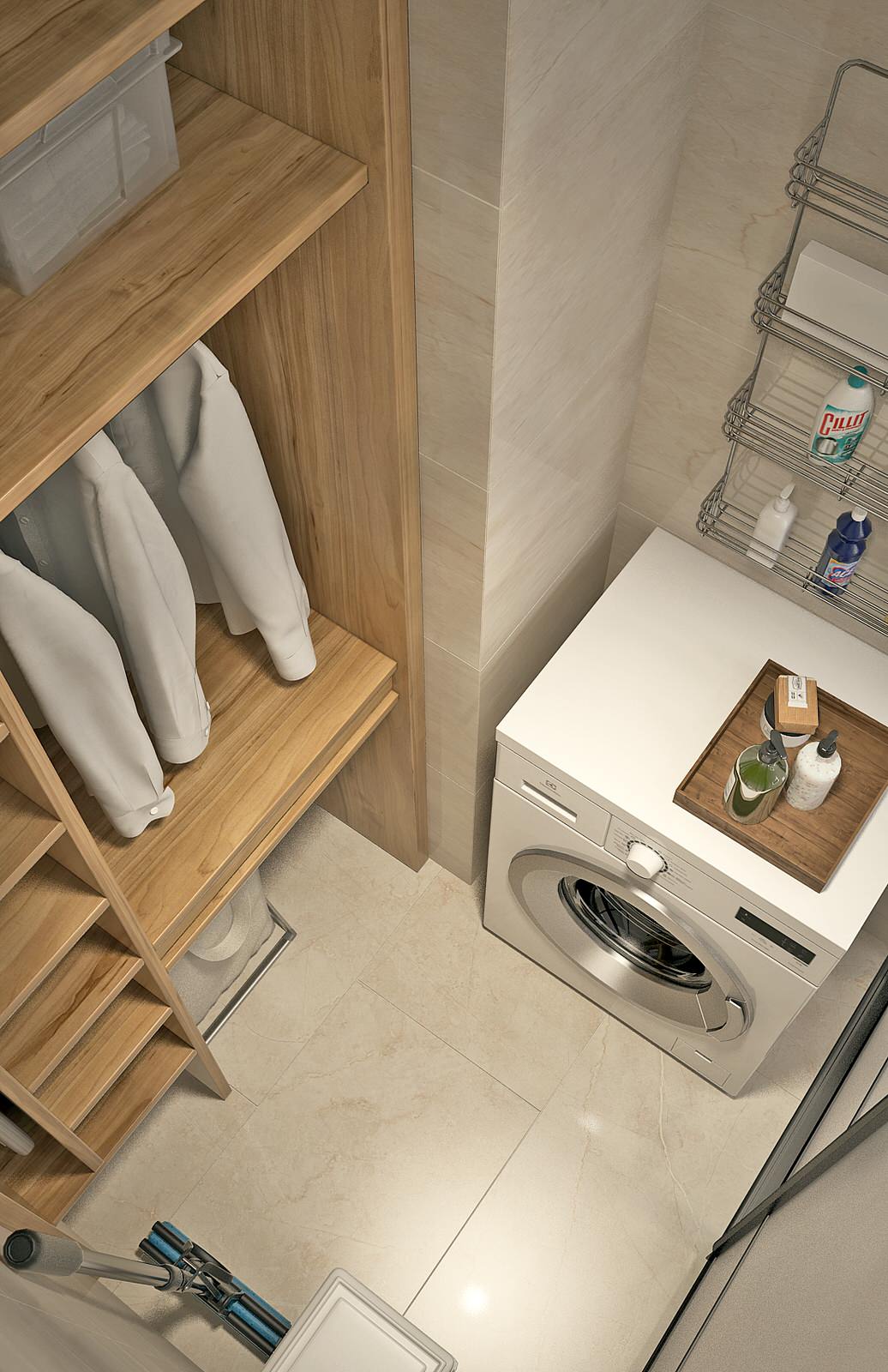 Современная квартира в пастельной гамме.