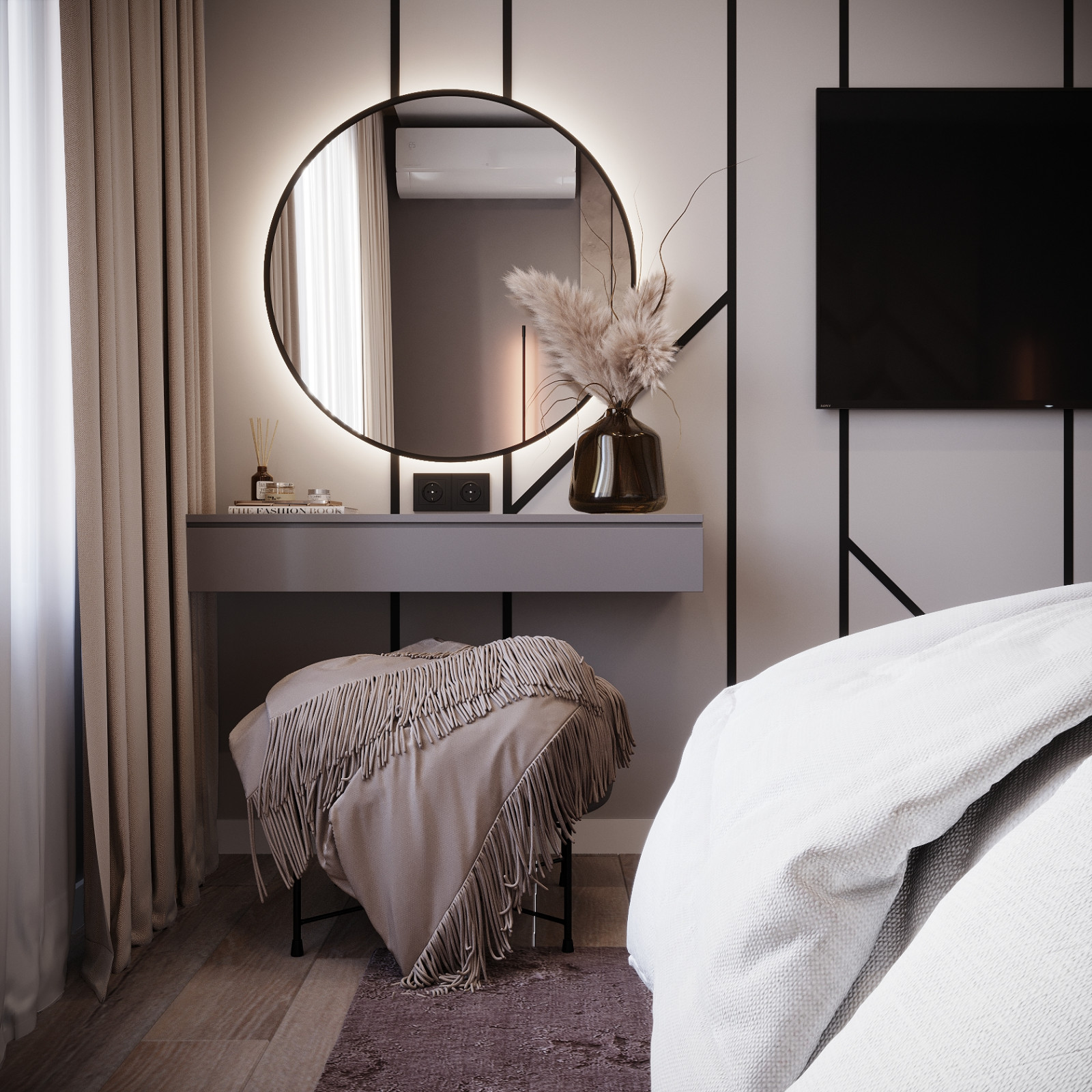 Интерьер трехкомнатной квартиры в стиле Неоклассика