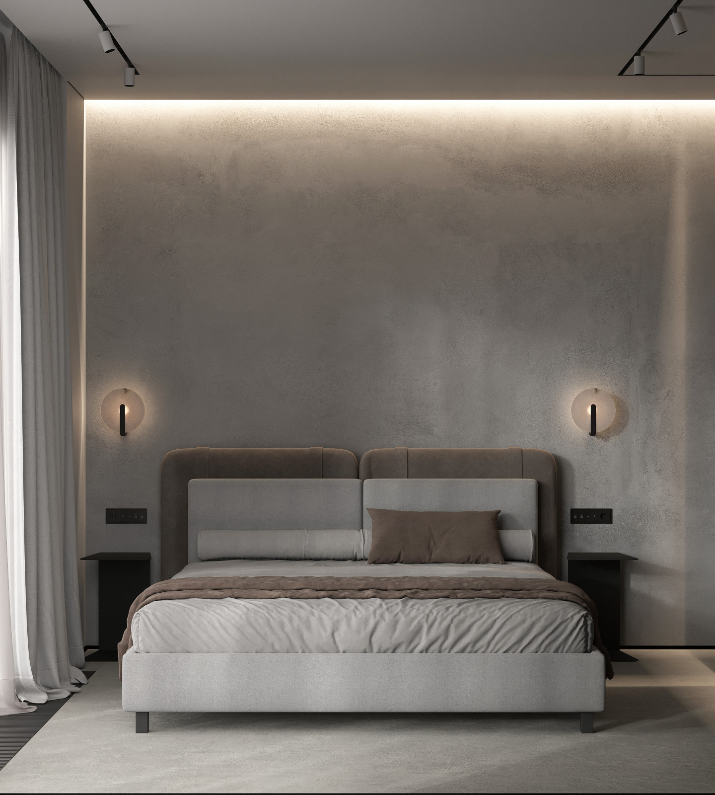 Обложка проекта: Минималистичная спальня в жк Prima Vera