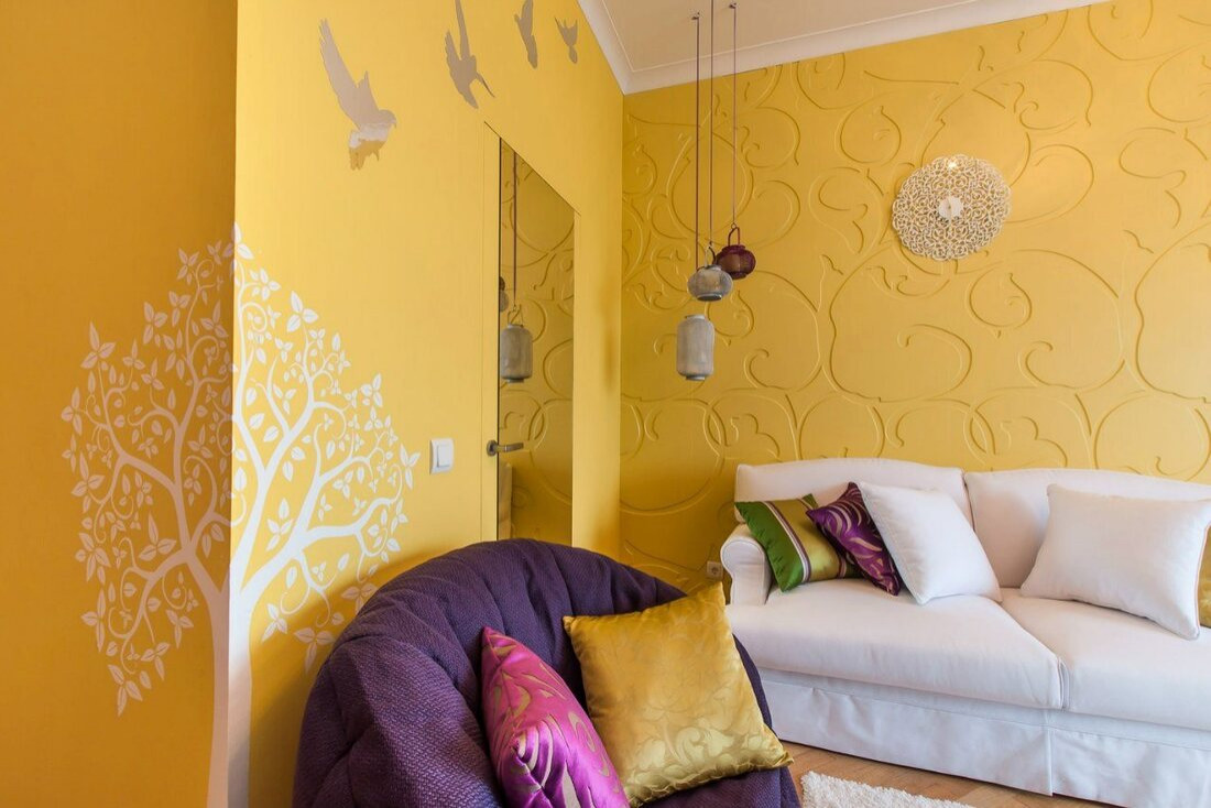 Желто-полосатая гостиная (Москва - ТВ "Про Декор")