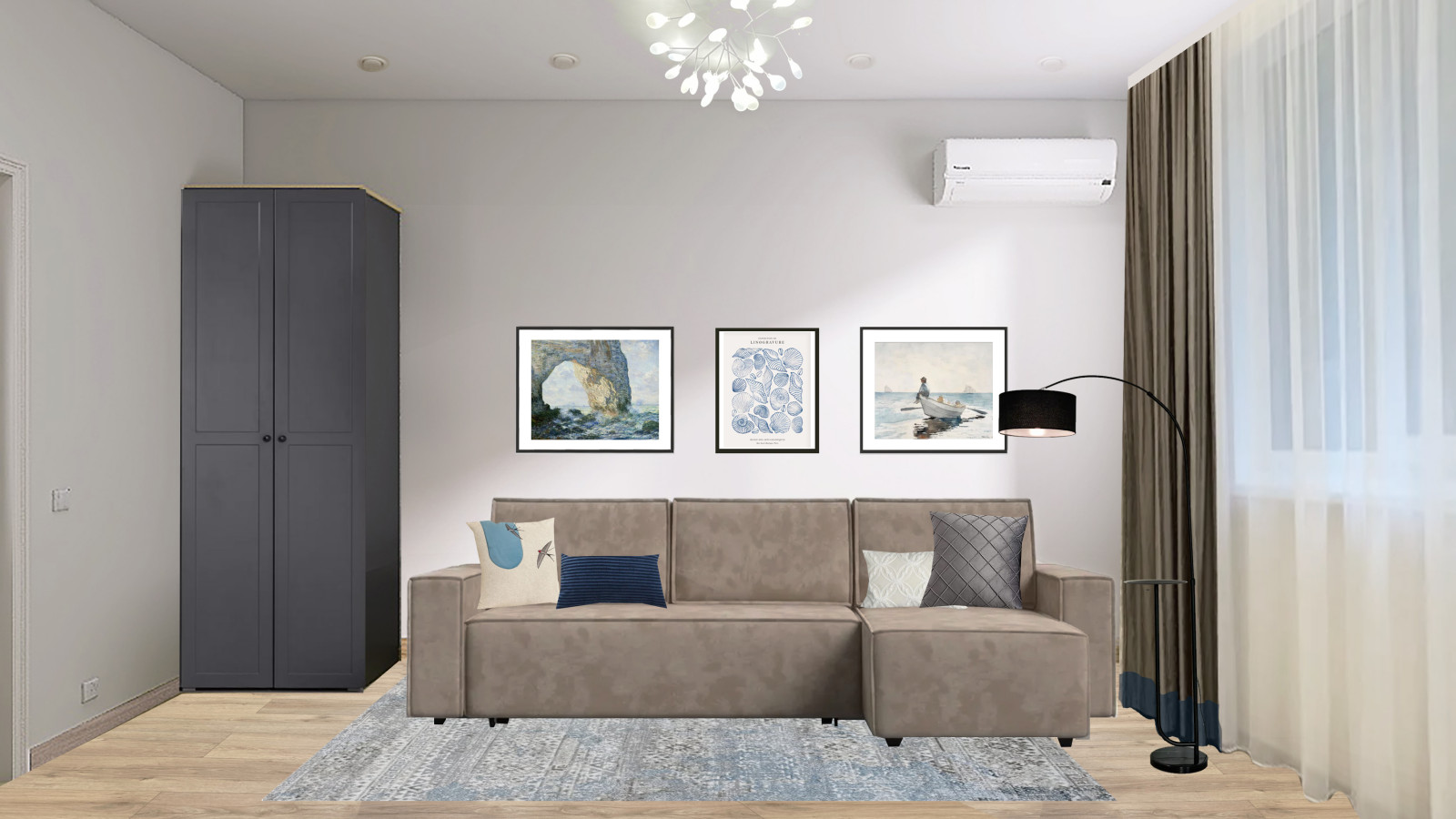 Двухкомнатная квартира под сдачу. Коллаж