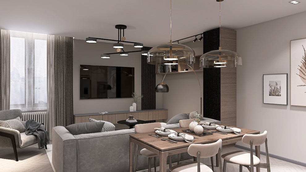 Дизайн-проект 2х комнатной квартиры ЖК Зиларт