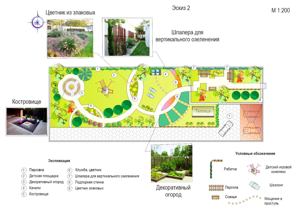 Эскизный проект ландшафтного благоустройства участка д.Кисловское