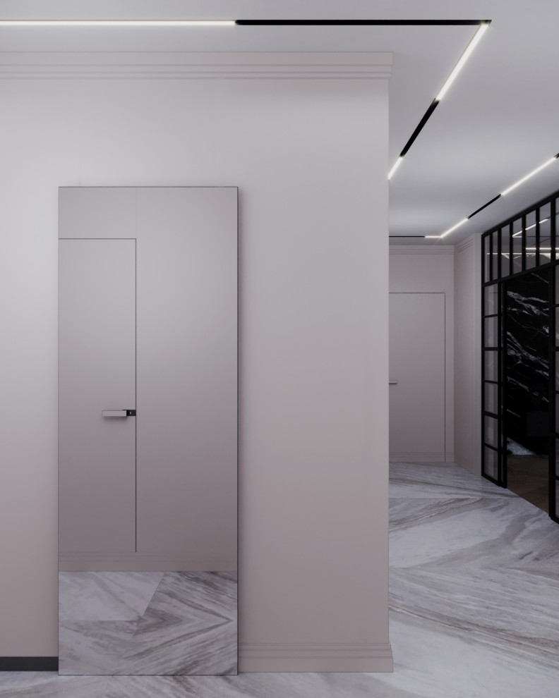 Кухня-гостиная+санузел в стиле Неоклассика