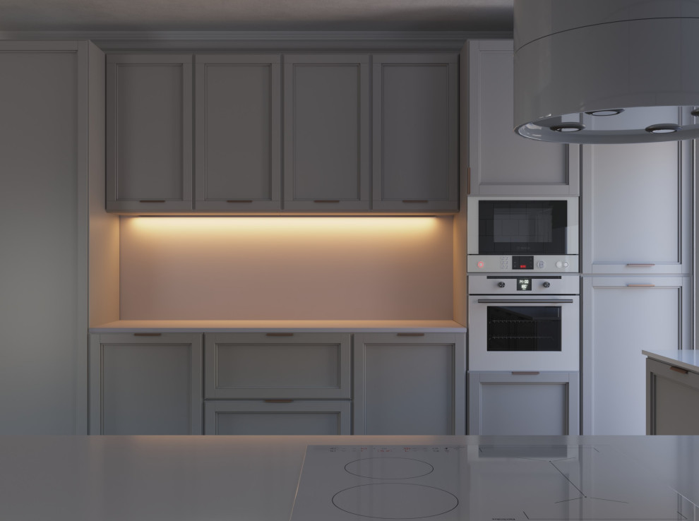 Обложка проекта: Большая кухня - гостиная в загородном доме