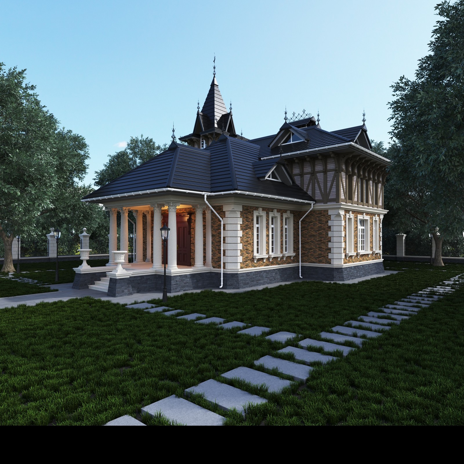 Обложка проекта: Дом в викторианском стиле.