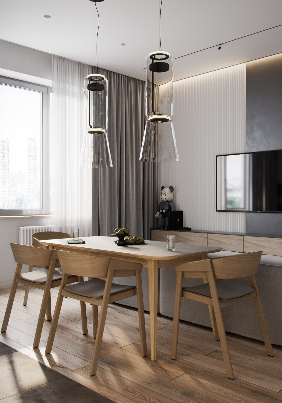 Апартаменты в ЖК D1Дизайн гостиной. Кухня гостиная. Интерьер кухни. Living room.