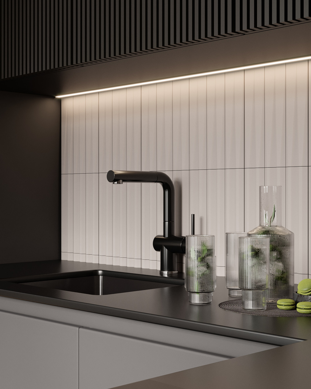 Брутальная квартира с элементами минимализма 65