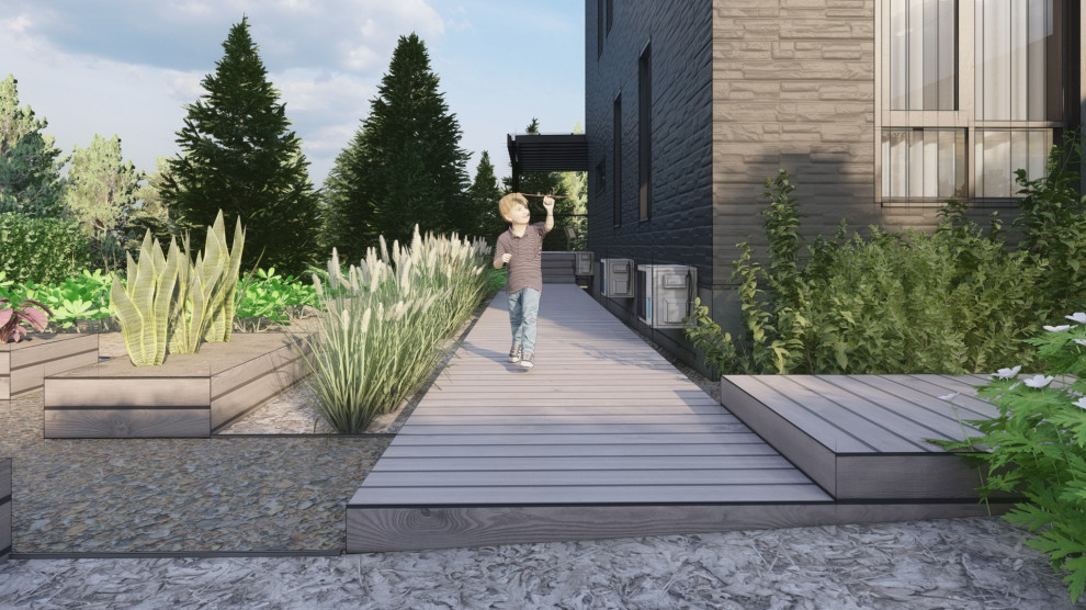 Благоустройство участка в коттеджном поселке Литл Токио, г. Казань