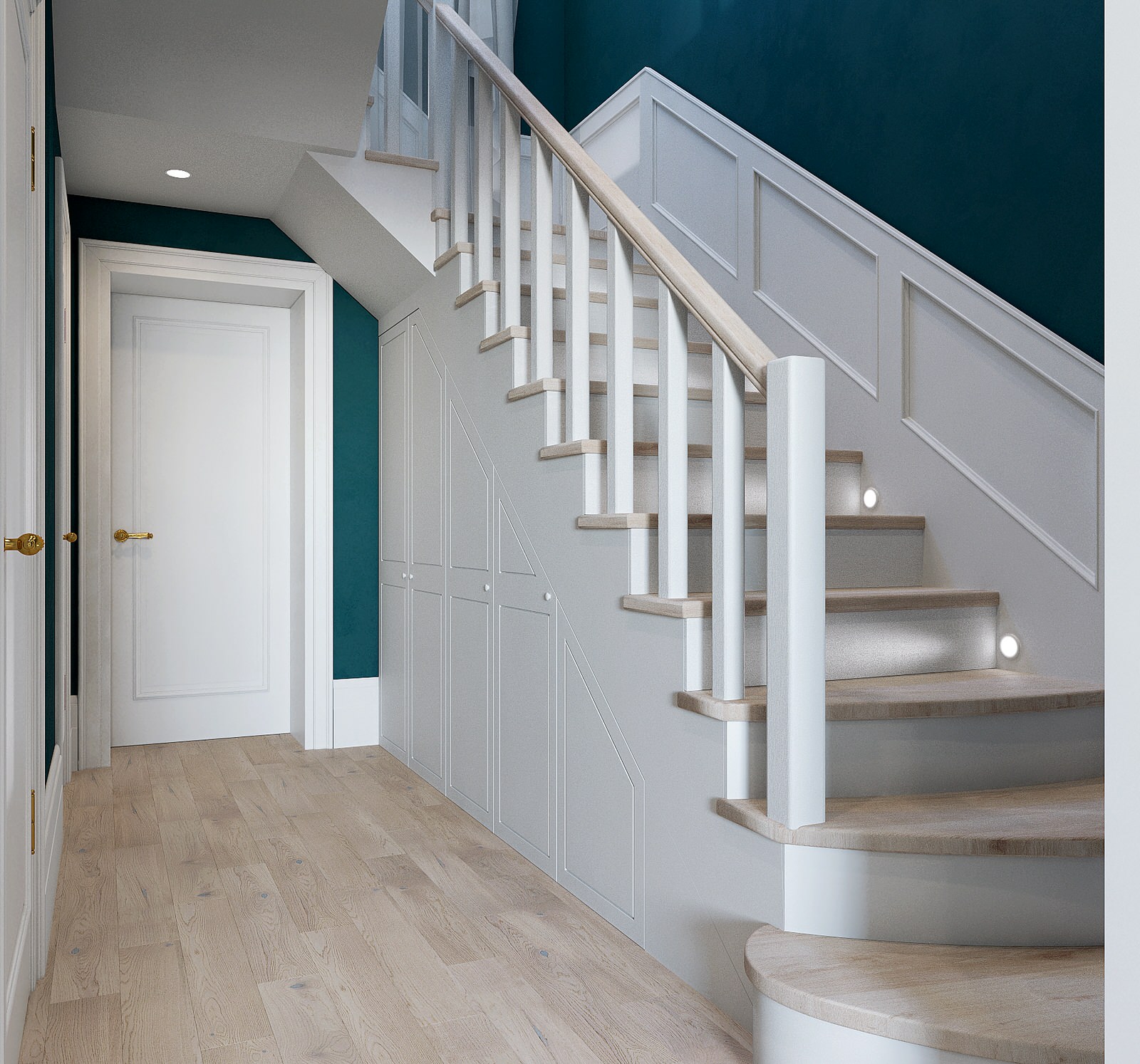 Гостиная с высокими потолками