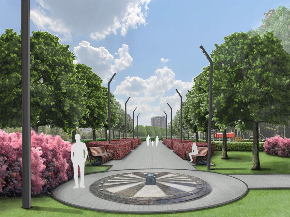 Обложка проекта: Дизайн-проект благоустройства территории парка РГО, пгт. Афипский