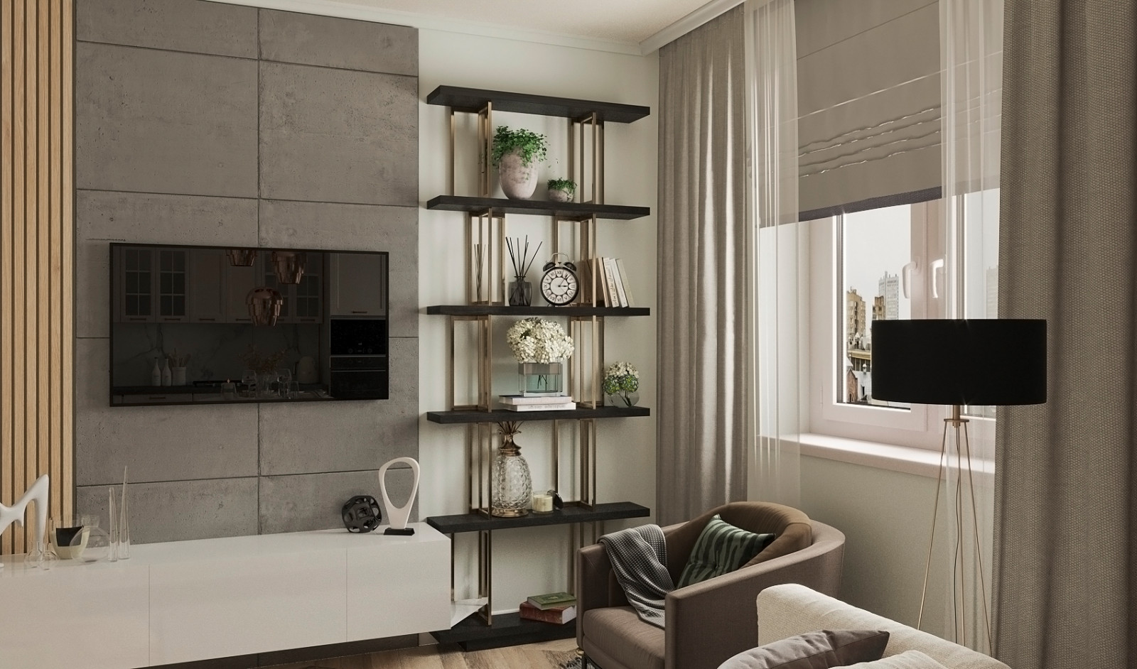 Обложка проекта: Кухня-гостиная