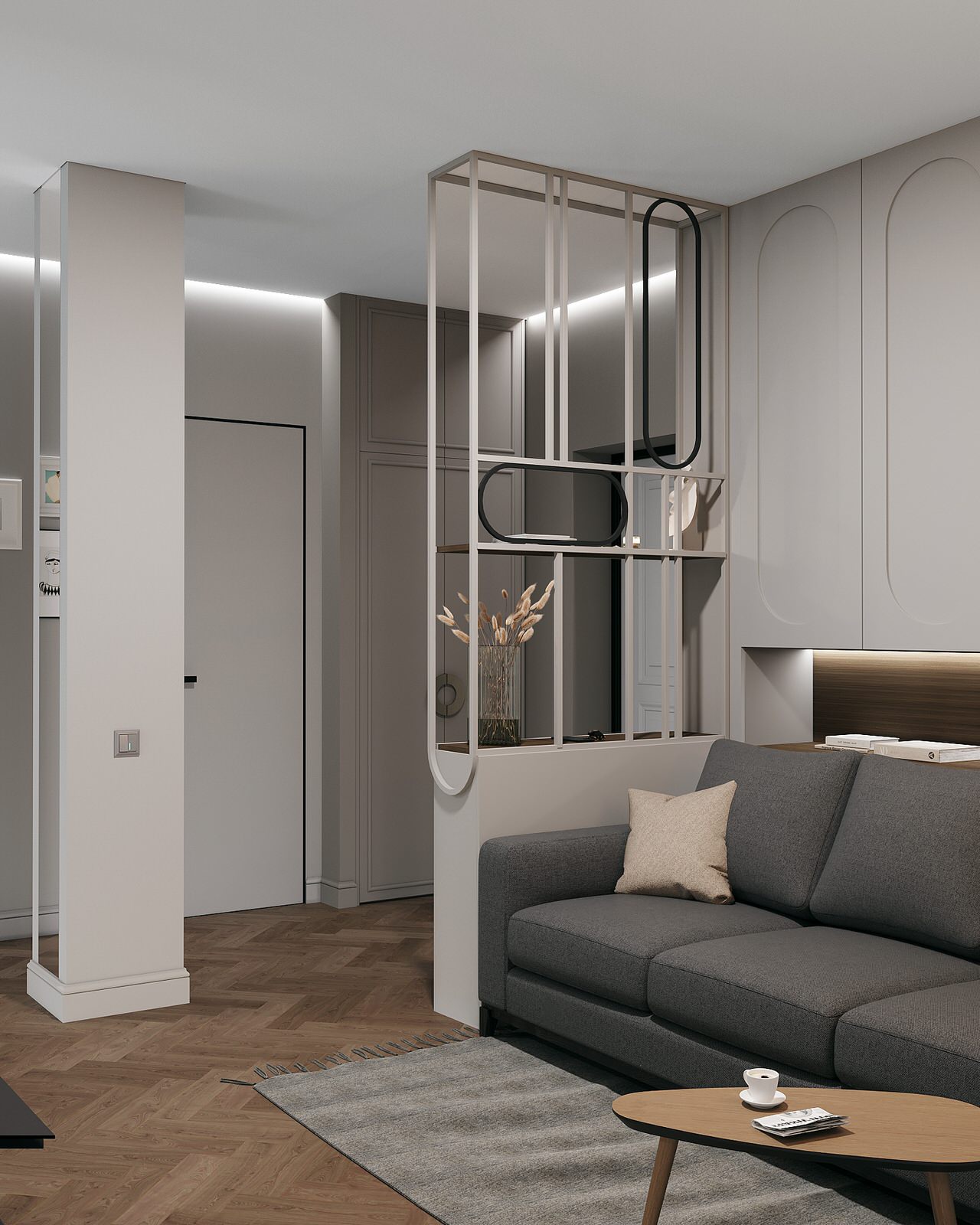 Кухня-гостиная в евродвушка