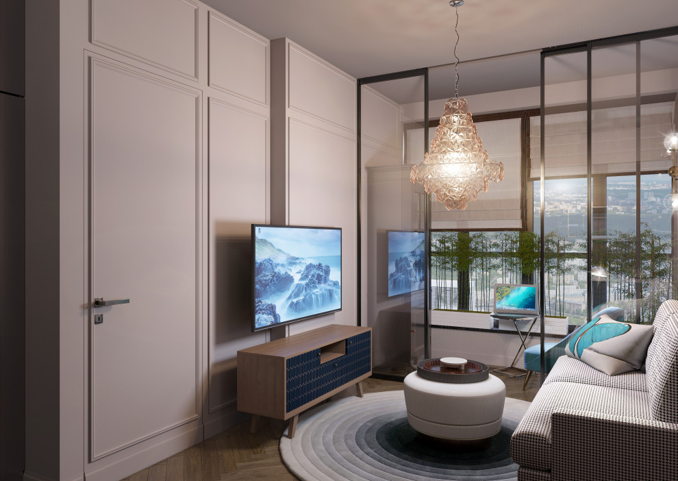 Interior design of a residential flat in The housing complex "Dynasty" at Moscow