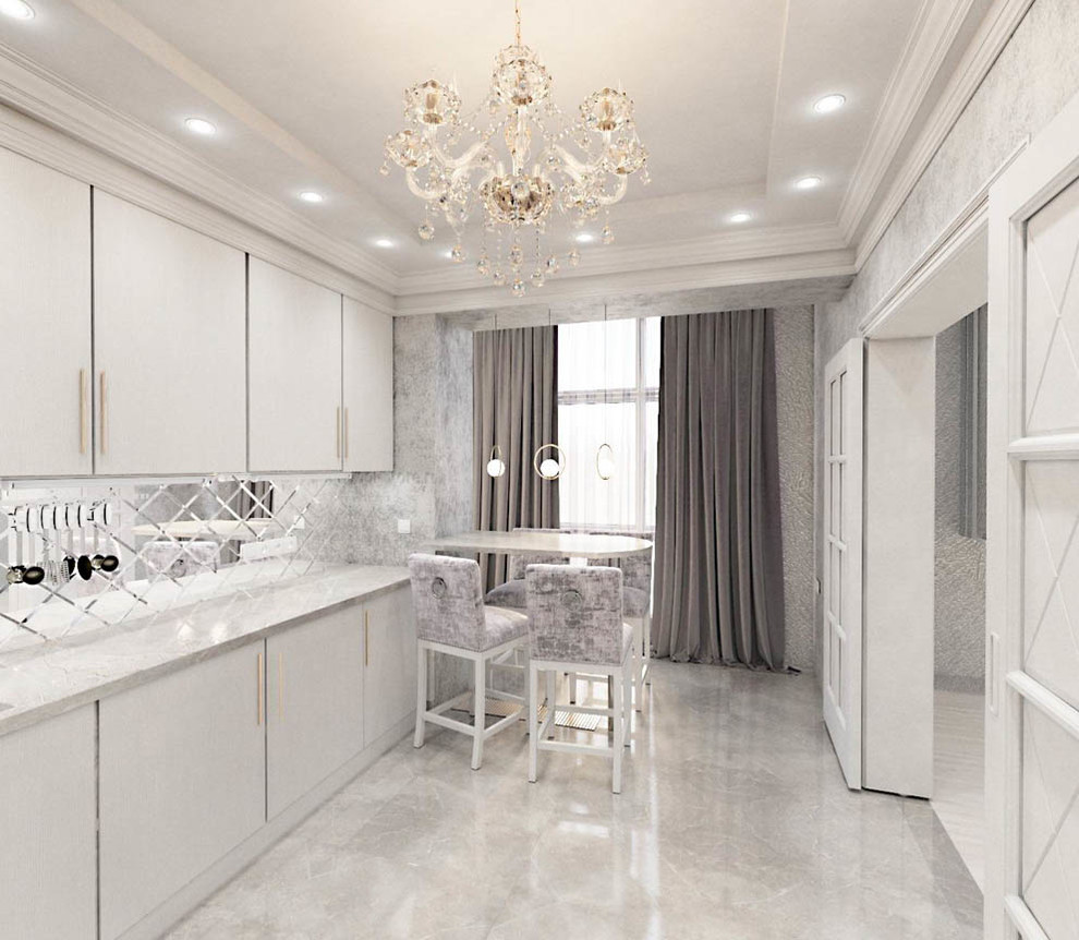 Просторная квартира в стиле современная классика