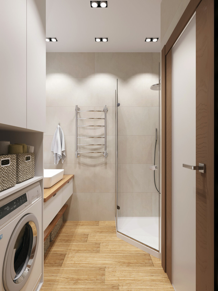 Проект кухни гостиной и санузла в Академ Риверсайд