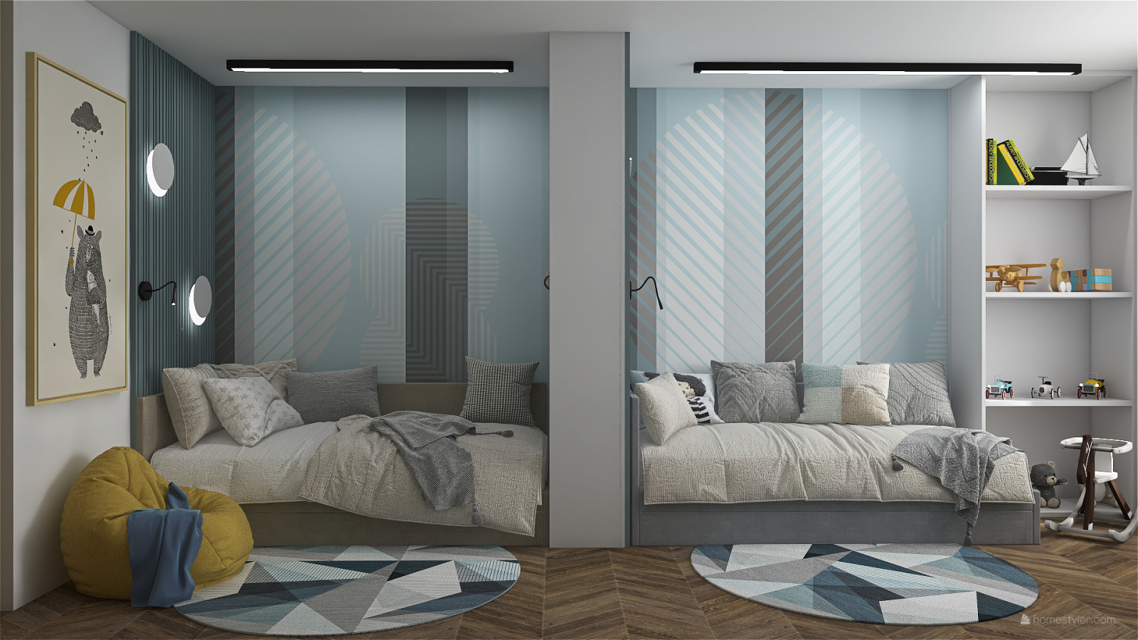 Современная трехкомнатная квартира с элементами неоклассики