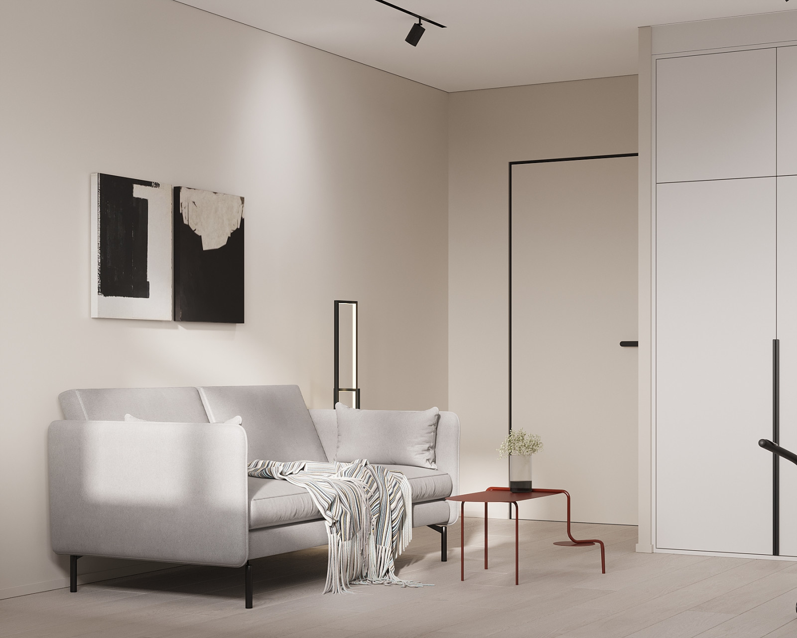 Современный интерьер в ЖК «Znak», Ижевск, 73 кв. м2