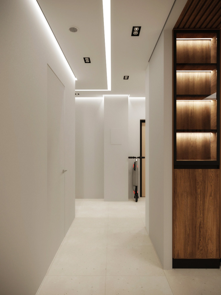 Кухня-гостиная для молодой пары в стиле Total minimalism