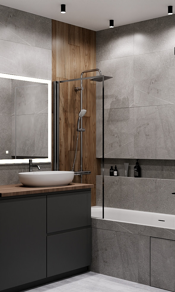 Дизайн интерьера в серых тонах