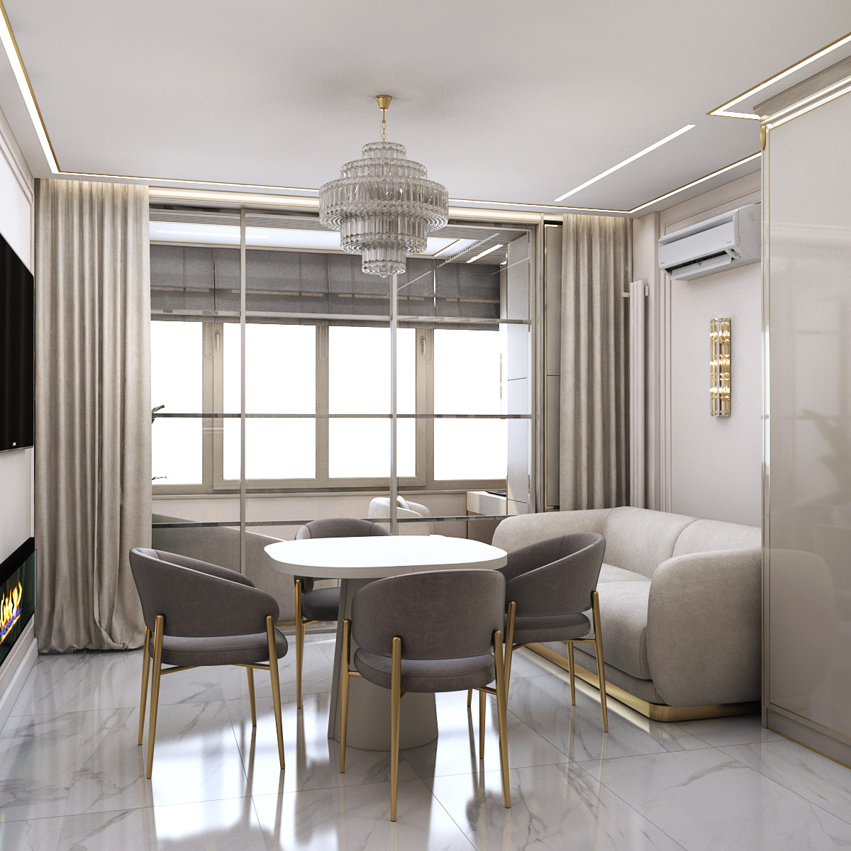 Обложка проекта: Дизайн кухни в классическом стиле