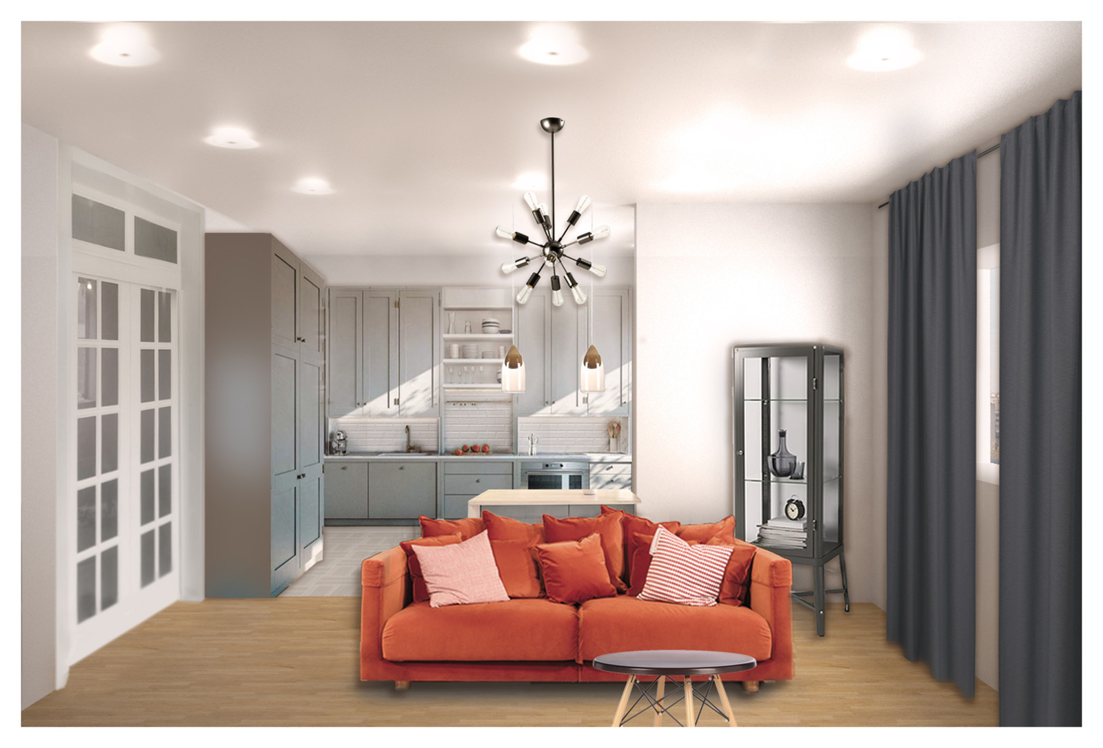 Обложка проекта: Проект яркой квартиры в коллажах