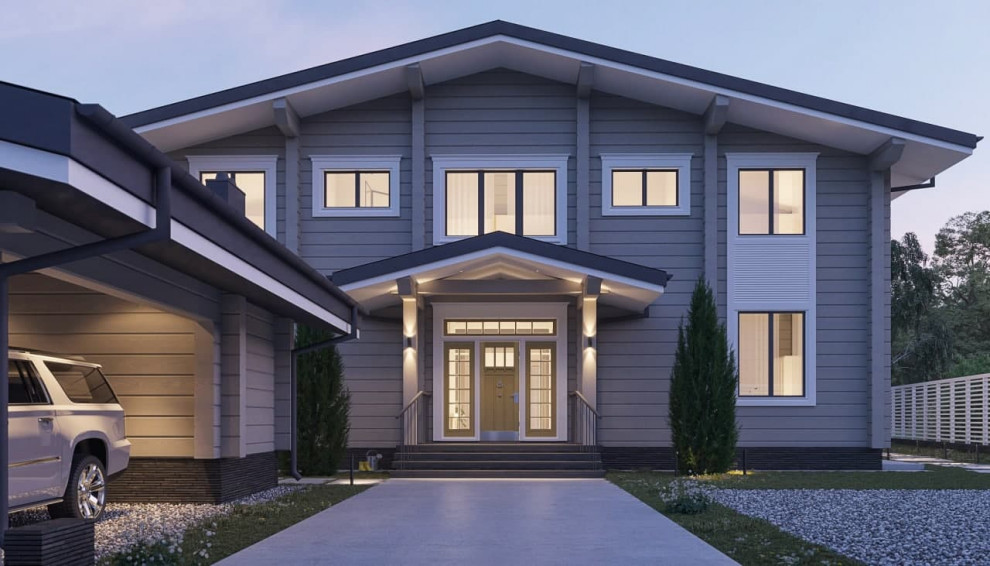 Частный жилой дом из клееного бруса в КП «Ново-луговая»