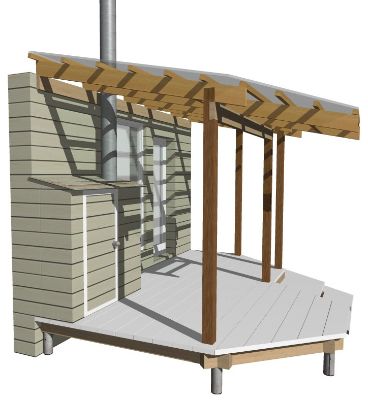Терраса на валунах