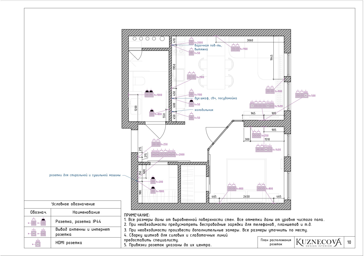 Строительные чертежи для квартиры 48 кв.м.