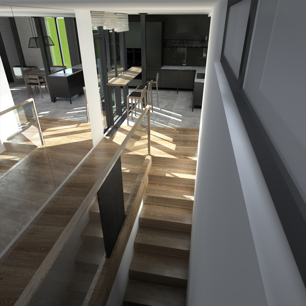 Дом из четырех 40-ft HC морских контейнеров. Интерьер