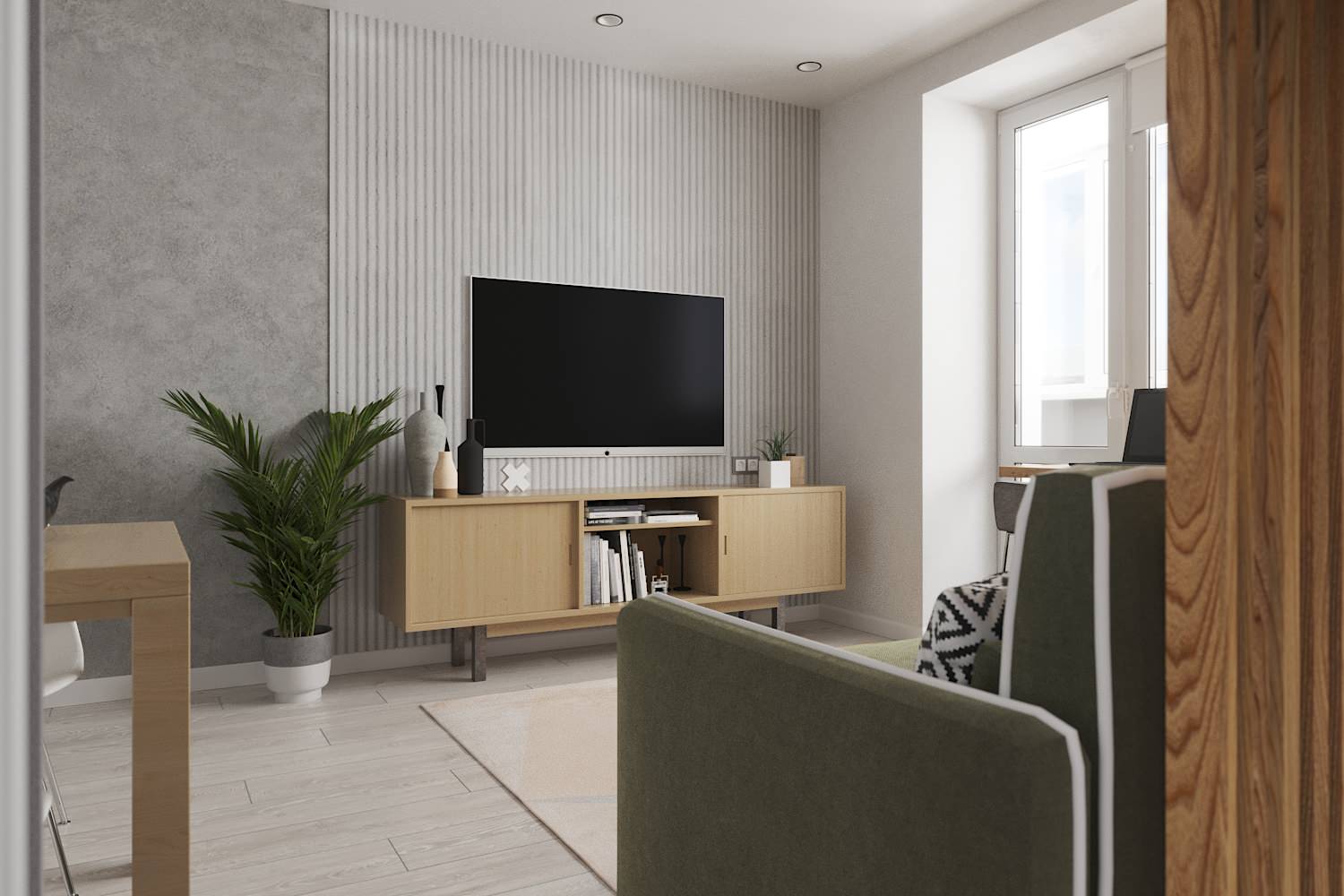 Светлый, воздушный интерьер в спокойных цветах