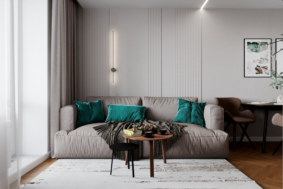 Квартира  с зелёными акцентами