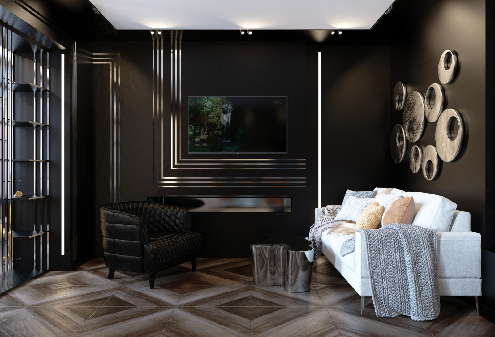 Дизайн интерьера двух комнатной квартиры. Гостиная. Краснодарский край