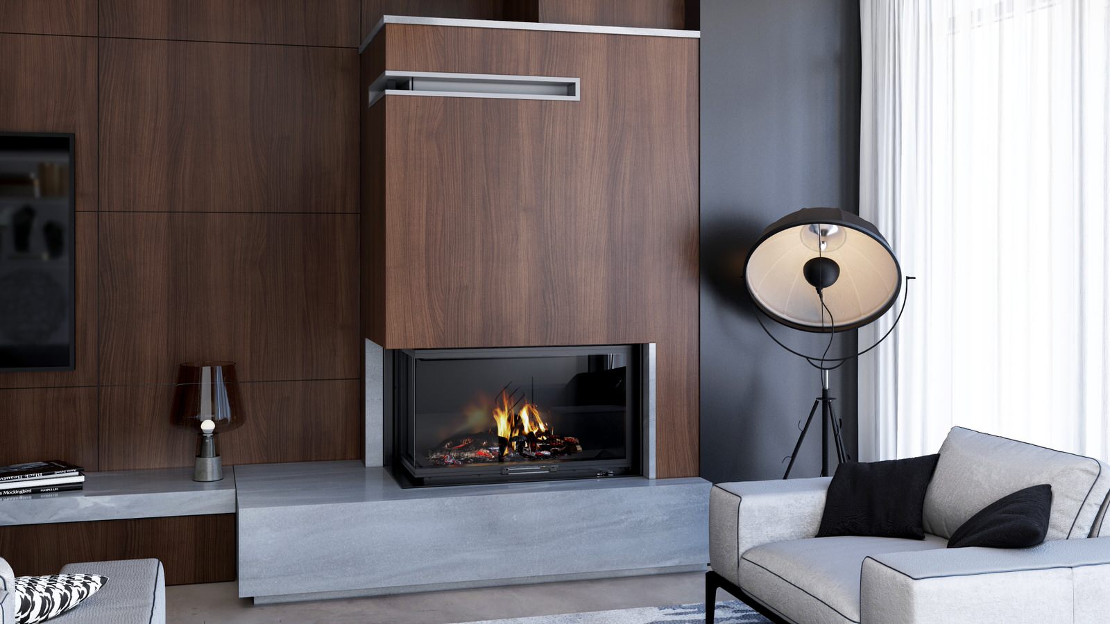 Обложка проекта: Топки серии CFL/CFR 1100 (Stav). Угловые дровяные камины.