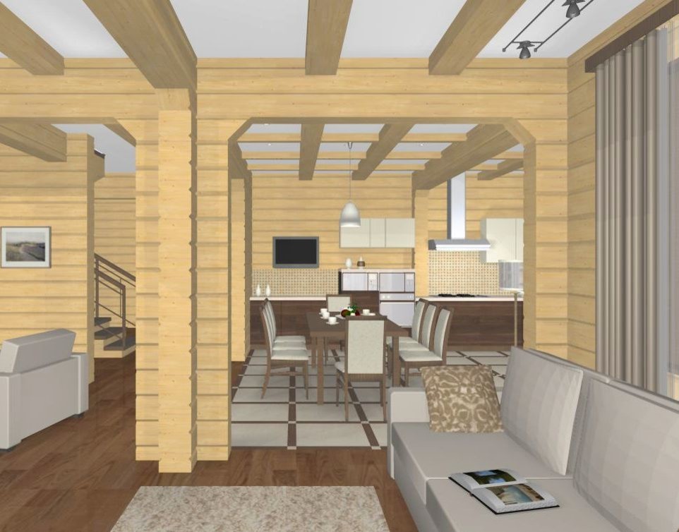 Интерьер деревянного дома (брус)