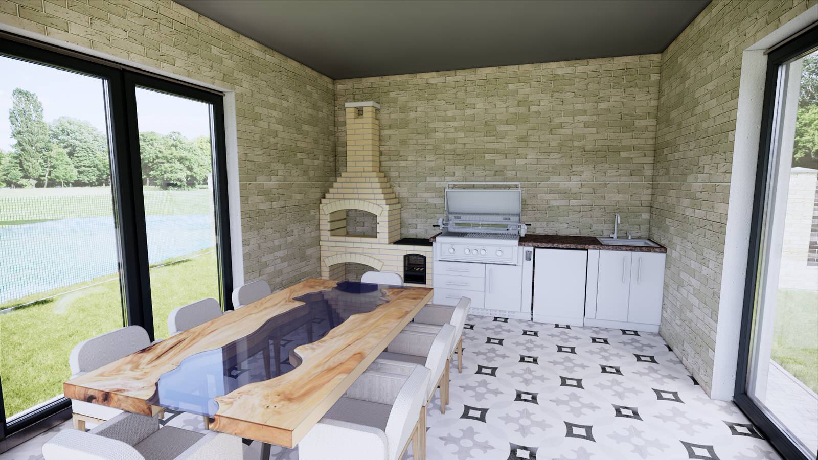 Обложка проекта: Проект дома с бассейным комплексом