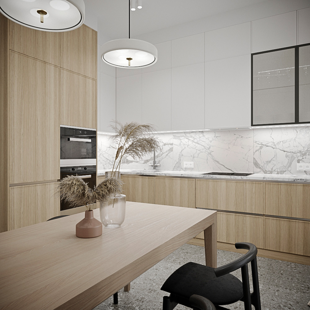 Интерьер 3-хкомнатной квартиры в ЖК "Тушино 2018"