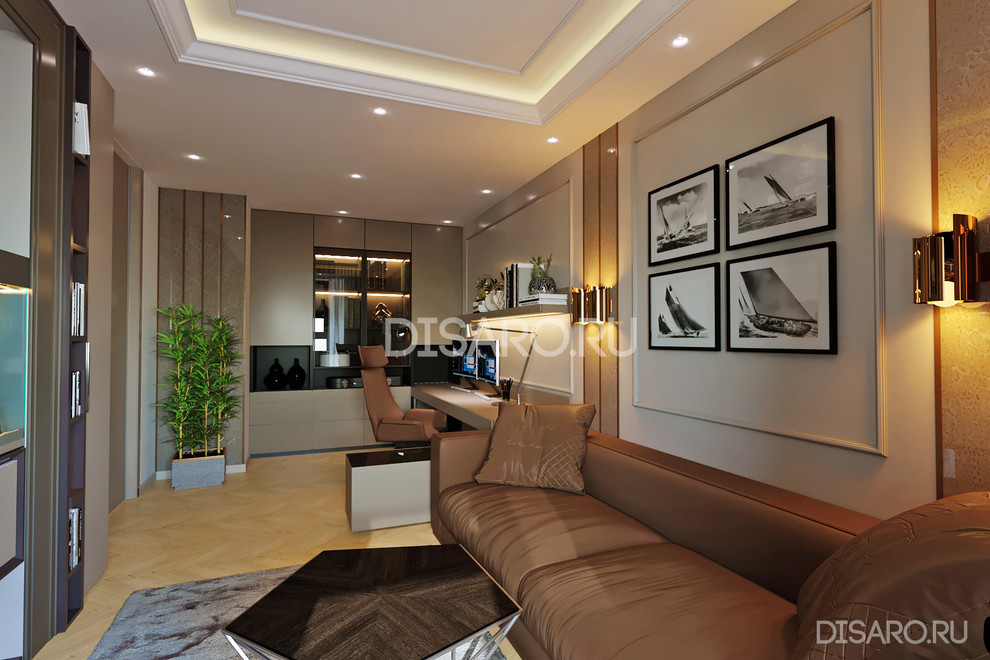 Интерьер кабинета в 3х комнатной квартире