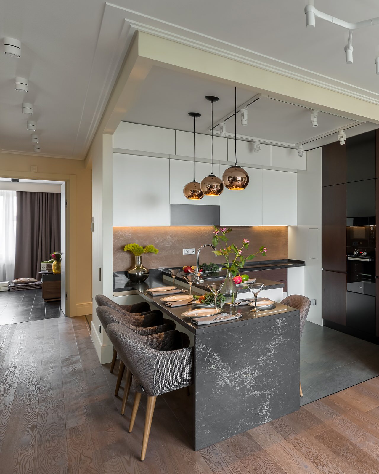 Реализация трехкомнатной квартиры ЖК"Народного ополчения"(Two-bedroom apartment)