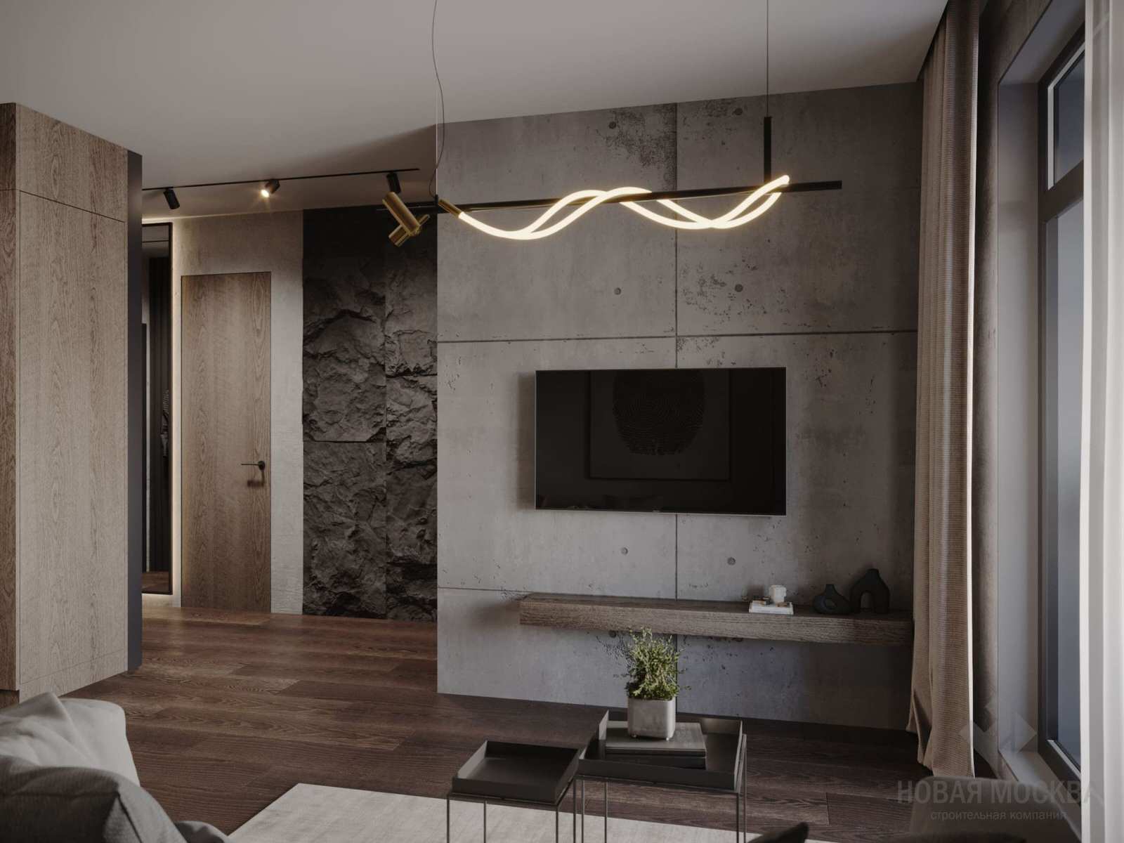 Дизайн-проект однокомнатной квартиры 42 кв.м в ЖК «Скандинавия»