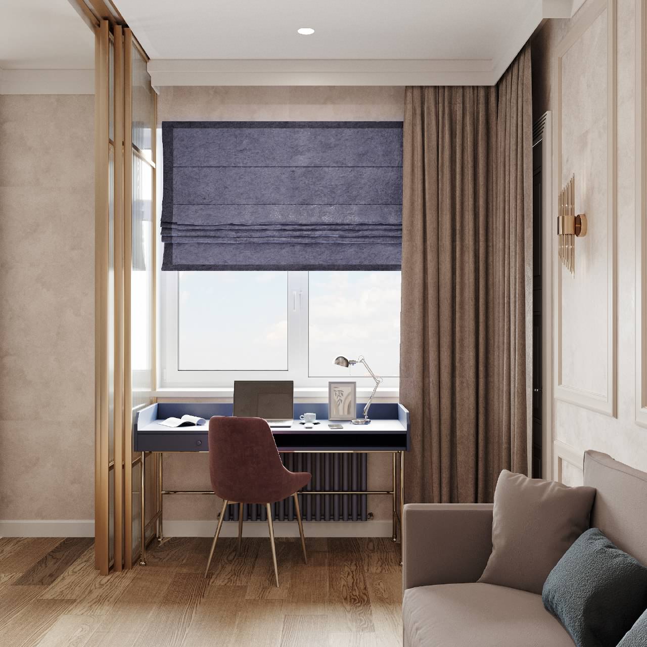 Трехкомнатная квартира площадью 120 м2. Современная классика.