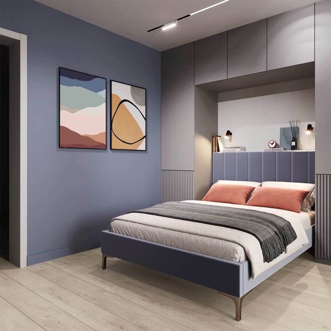 Обложка проекта: Спальня с рабочим местом для молодой девушки