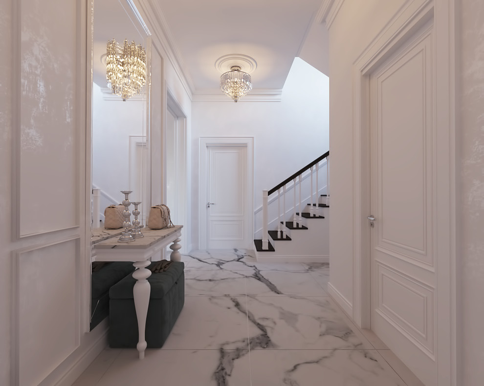 Дизайн дома площадью 136 кв.м в классическом стиле