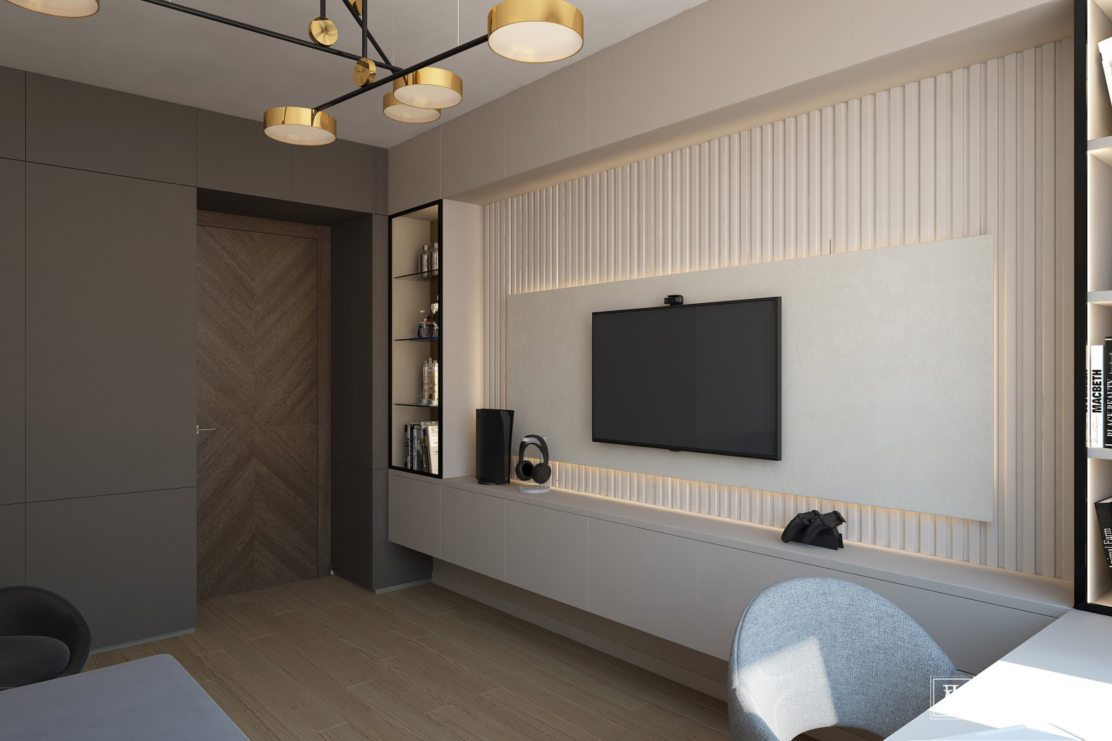 Обложка проекта: Дизайн интерьера для молодых людей в стиле минимализм