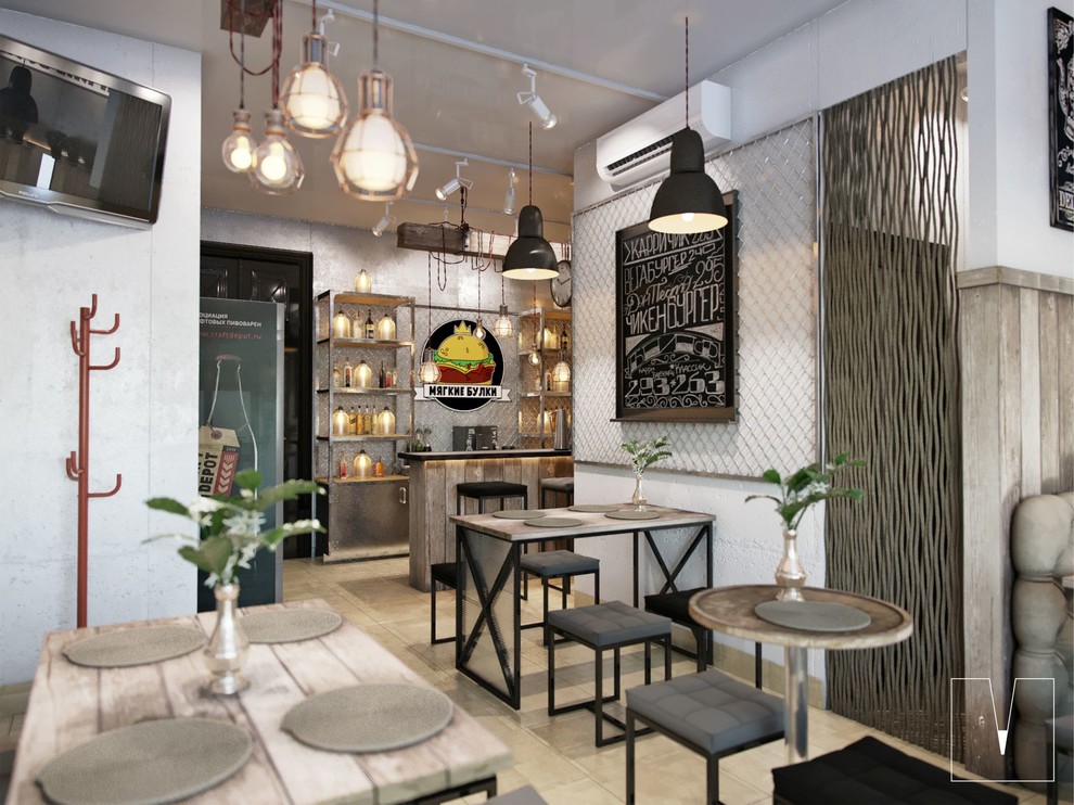 дизайн интерьера бургерной "Мягкие булки"