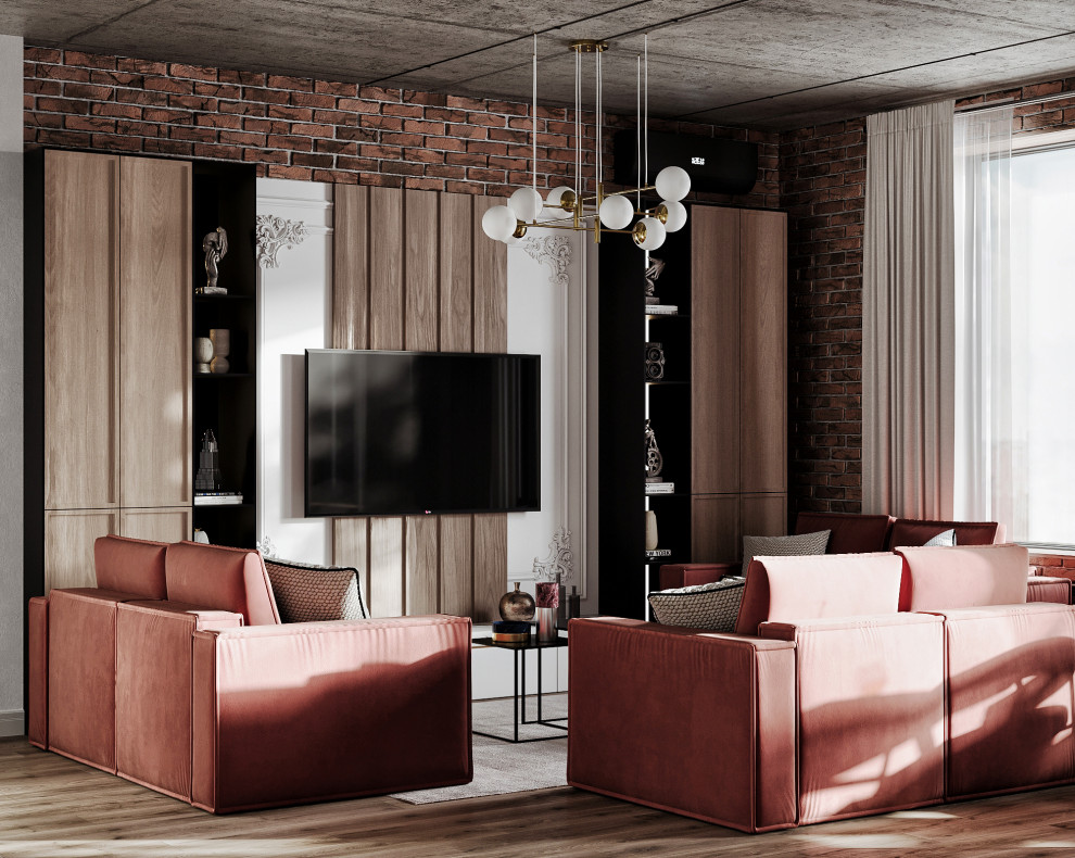 Дизайн квартиры в стиле лофт с элементами неоклассики