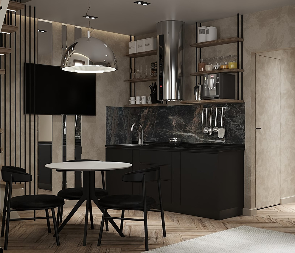 Проект кухни-гостиной в загородном доме