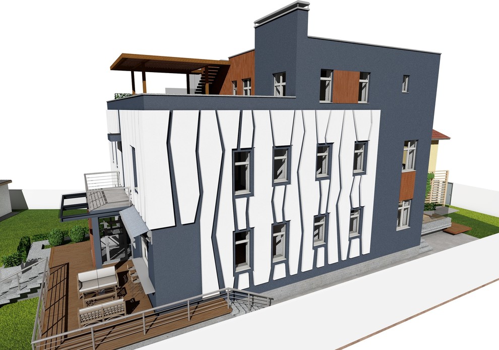 Реконструкция дома в городской среде. Екатеринбург.