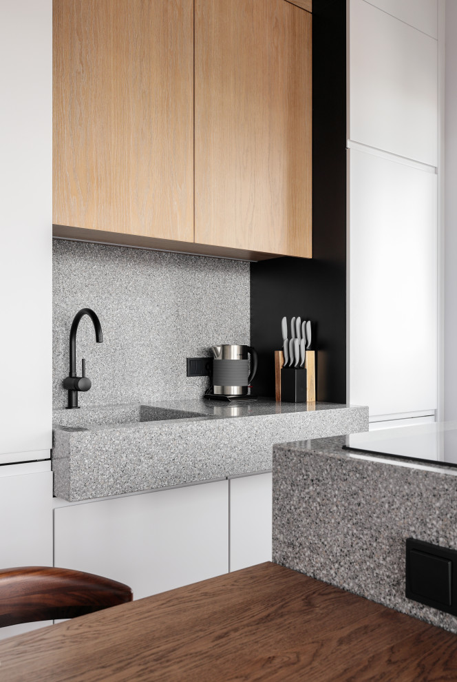 Модная квартира с балками на потолке